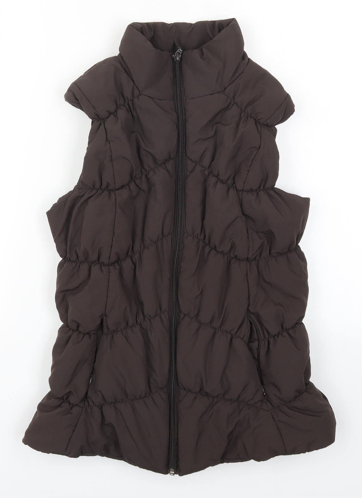 TU Womens Brown   Gilet Coat Size 16