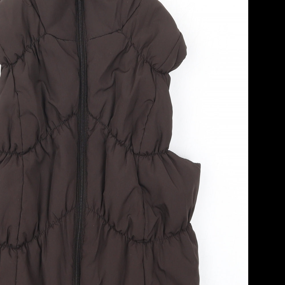 TU Womens Brown   Gilet Coat Size 16