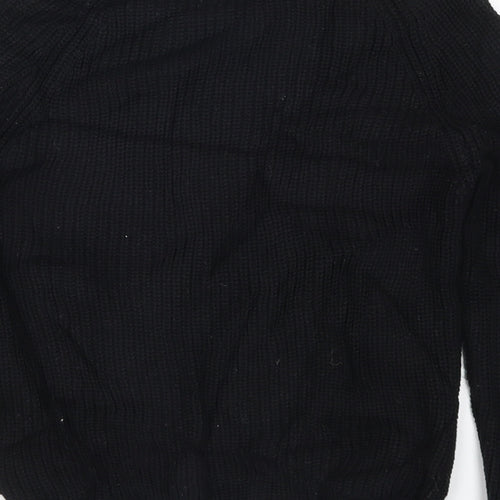 Primark Girls Black  Knit Pullover Jumper Size 8-9 Years  - Snow Way