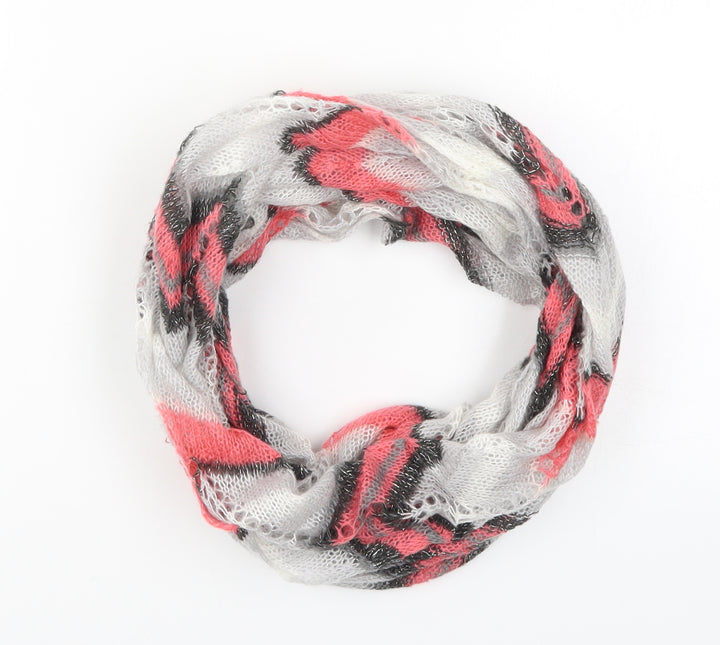 Preworn Womens Pink Striped   Scarf   - Zig Zag