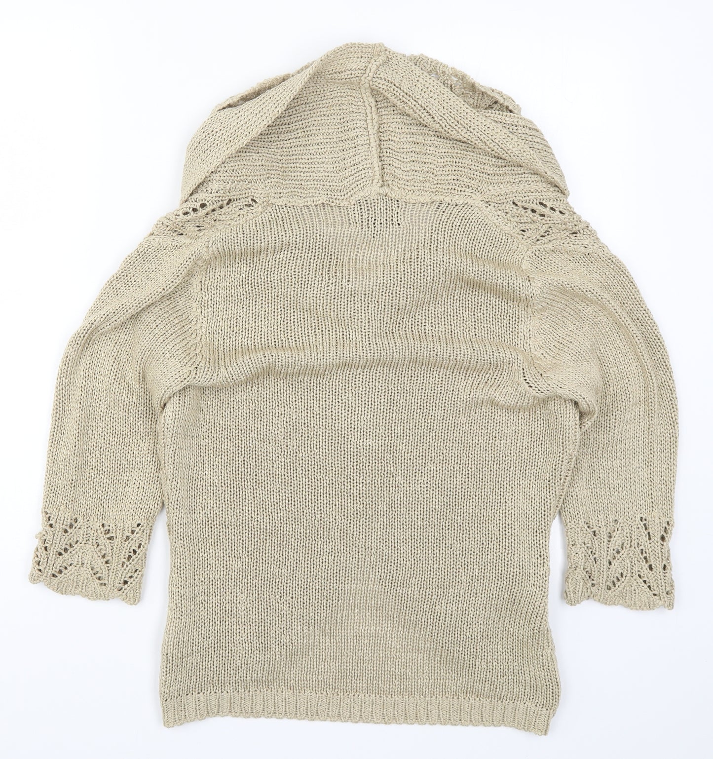 Per Una Womens Beige  Knit Cardigan Jumper Size M