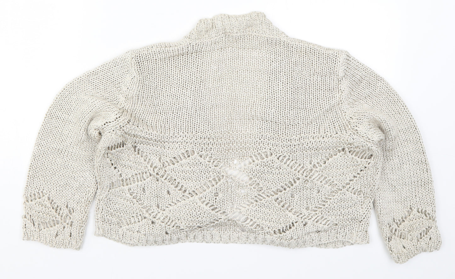 Per Una Womens Beige  Knit Cardigan Jumper Size M