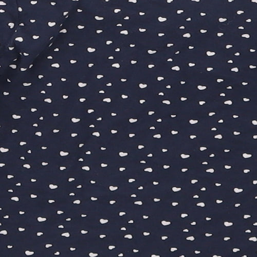 Primark Girls Blue   Basic T-Shirt Size 18-24 Months  - Be Happy Love Hearts