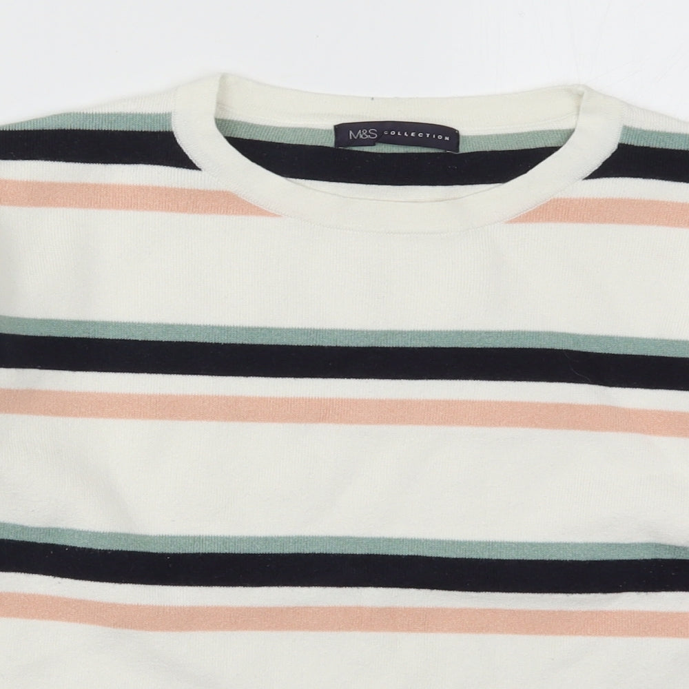 Marks and Spencer Womens Multicoloured Striped Knit Pullover Jumper Size S