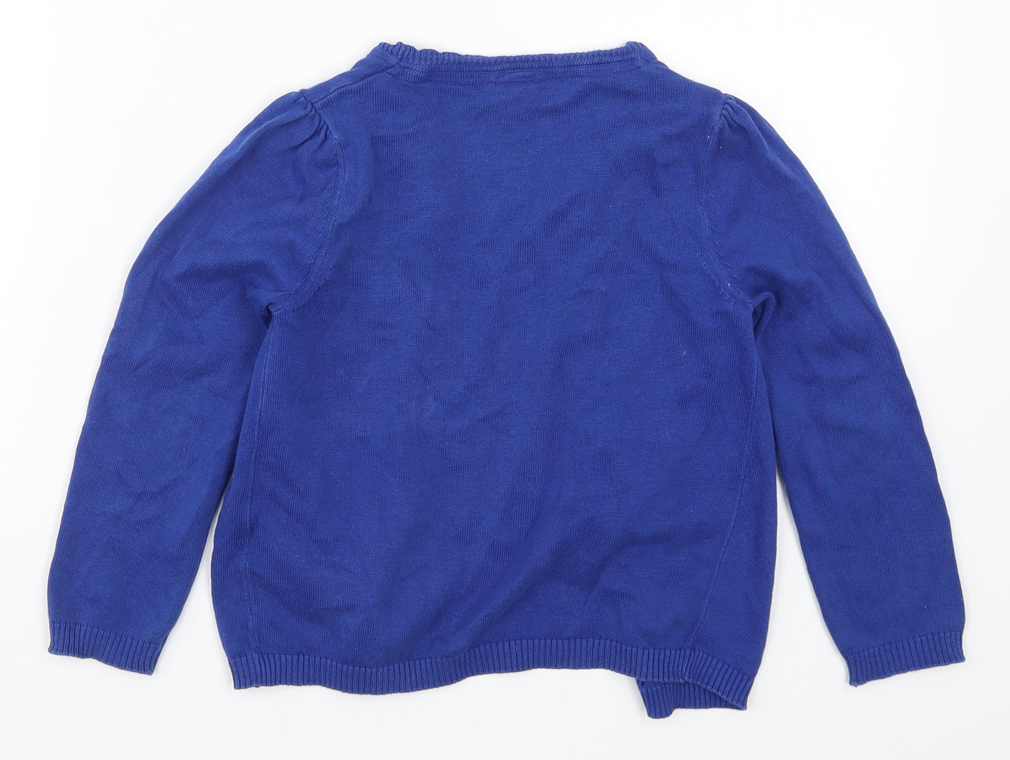 TU Girls Blue  Knit Cardigan Jumper Size 6 Years