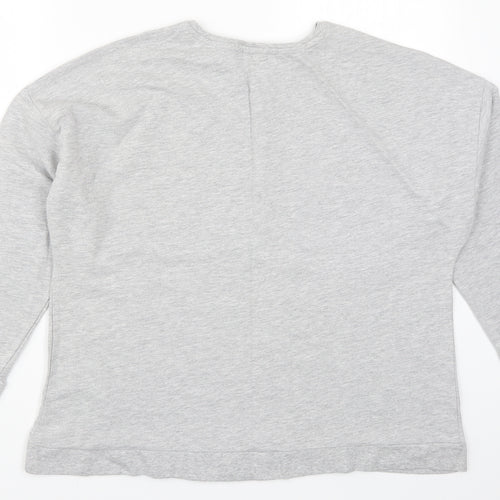 Be You Womens Grey Floral  Pullover Sweatshirt Size 16