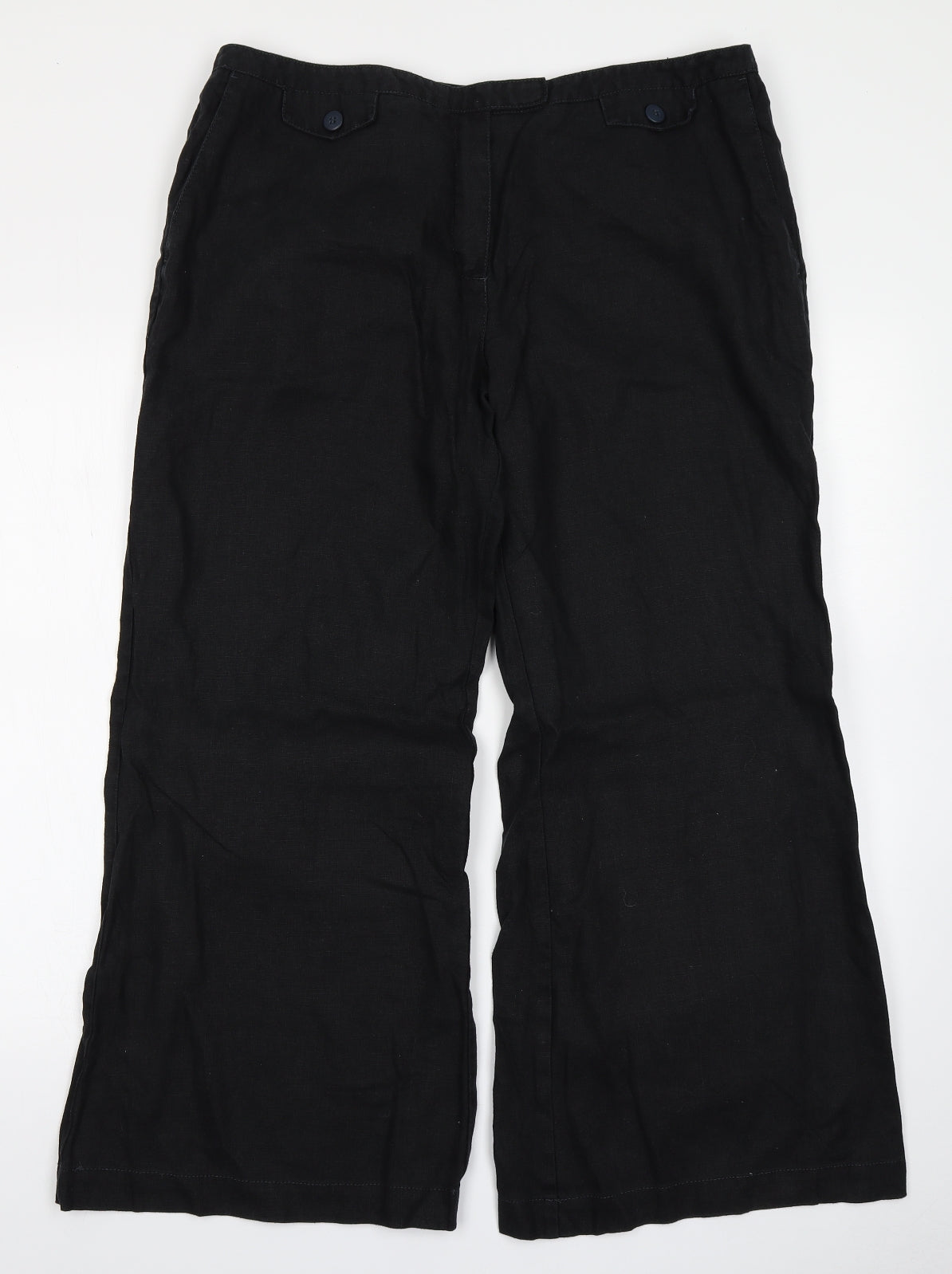 Marks & spencer Womens Black   Trousers  Size 18 L26 in