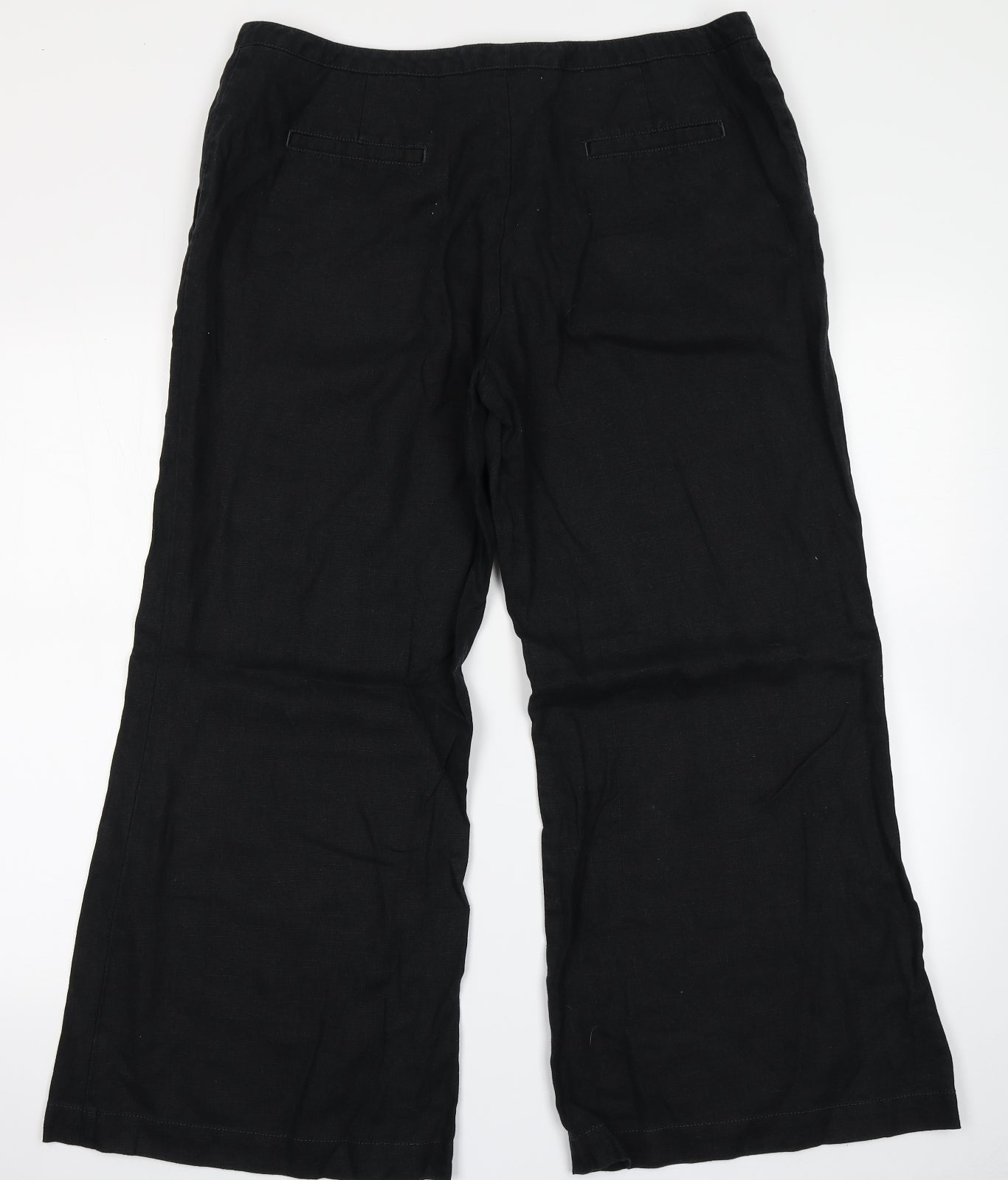 Marks & spencer Womens Black   Trousers  Size 18 L26 in