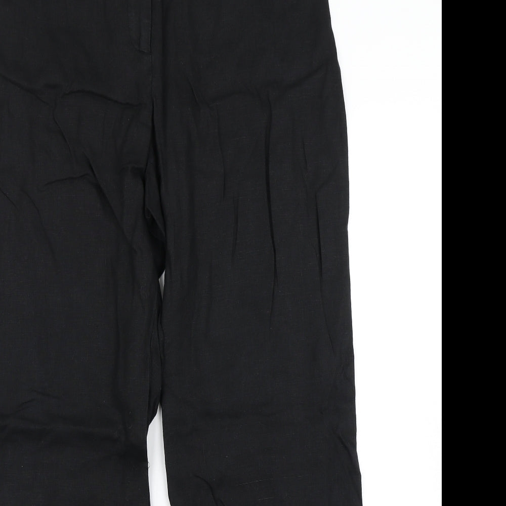 H&M Womens Black   Trousers  Size 16 L28 in
