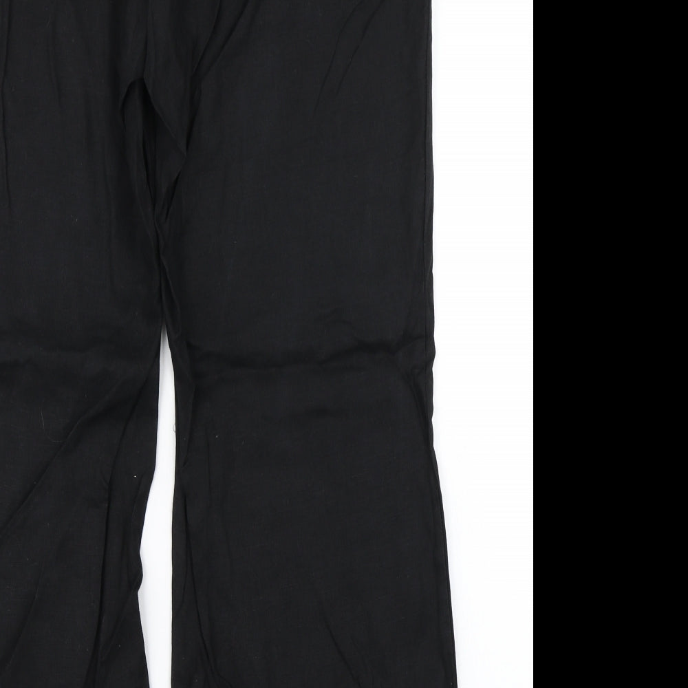 H&M Womens Black   Trousers  Size 16 L28 in
