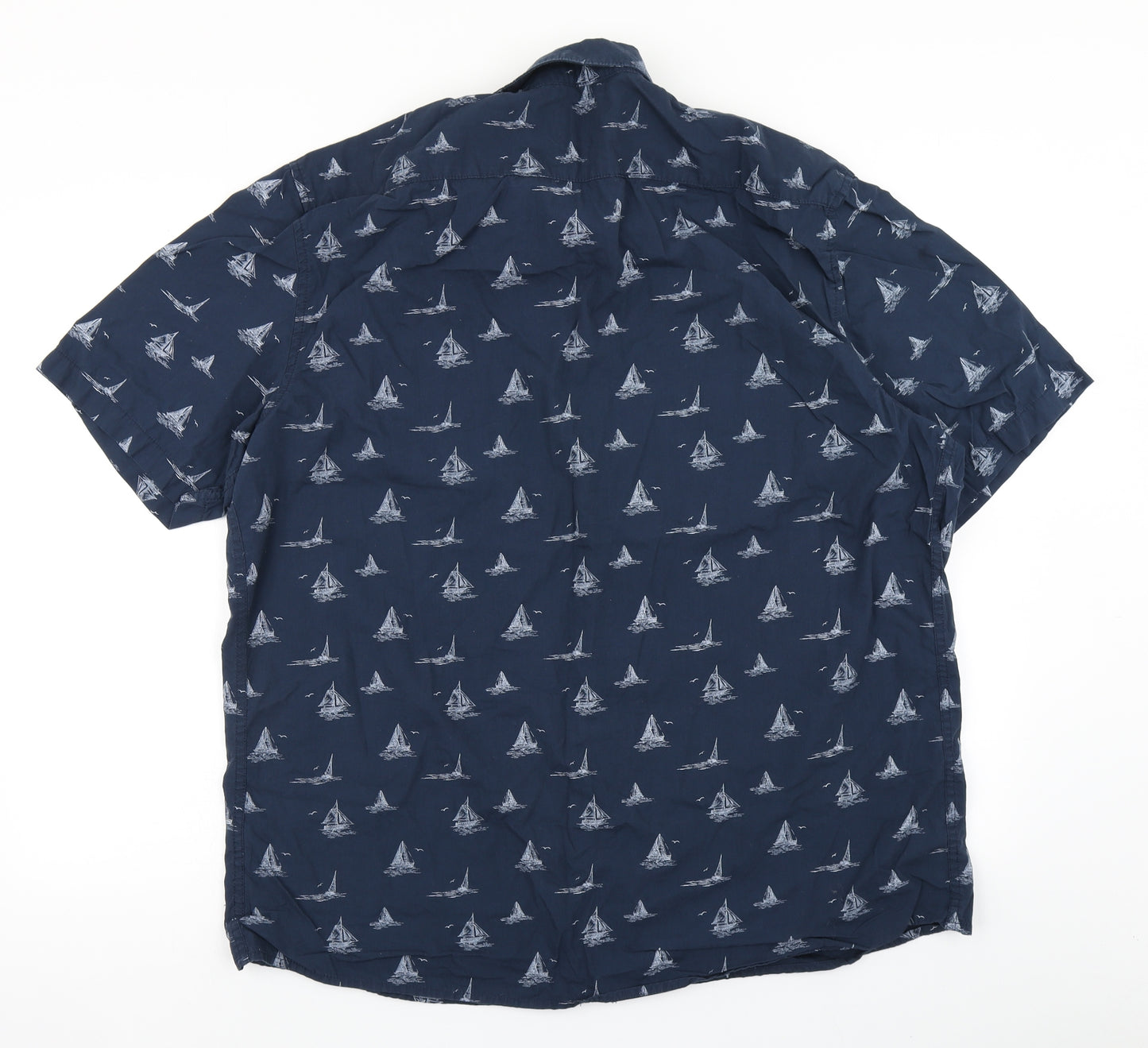George Mens Blue    Button-Up Size XL  - Sailboat Print