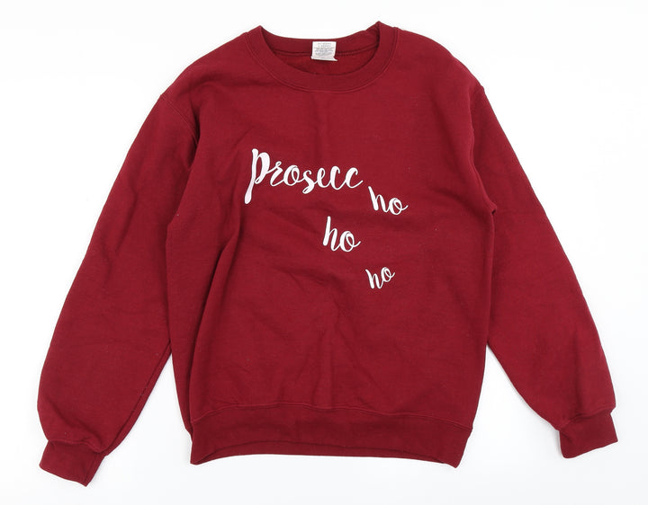 Gildan Womens Red Pullover Sweatshirt Size S - Christmas Sweater
