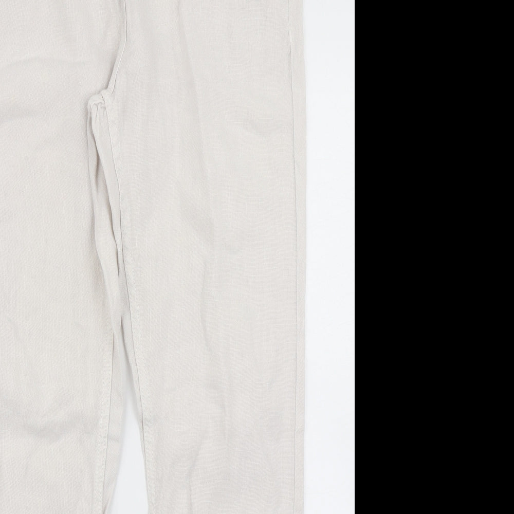 Poetry Womens Beige   Trousers  Size 12 L28 in