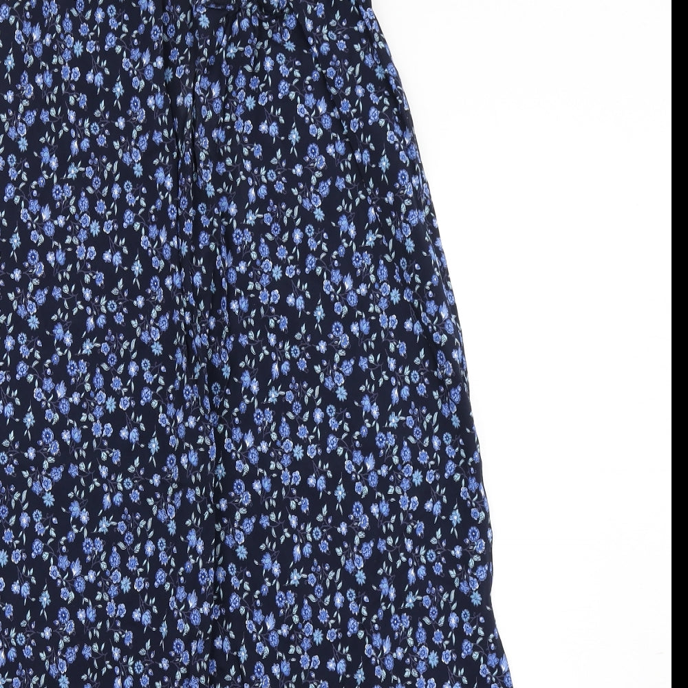 Florence & Fred Womens Blue Floral  Maxi Skirt Size 16