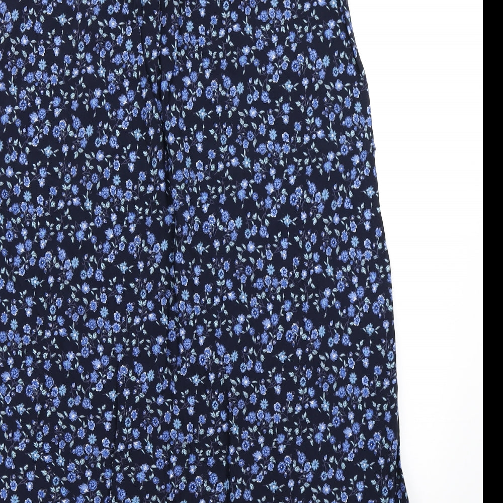 Florence & Fred Womens Blue Floral  Maxi Skirt Size 16