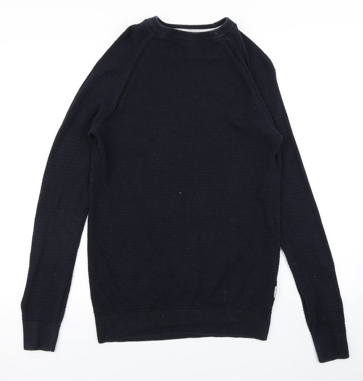 Peter Werth Mens Blue  Knit Pullover Jumper Size S