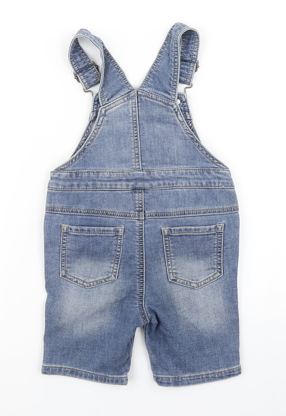 NEXT Boys Blue  Denim Dungaree Shorts Shorts Size 2-3 Years