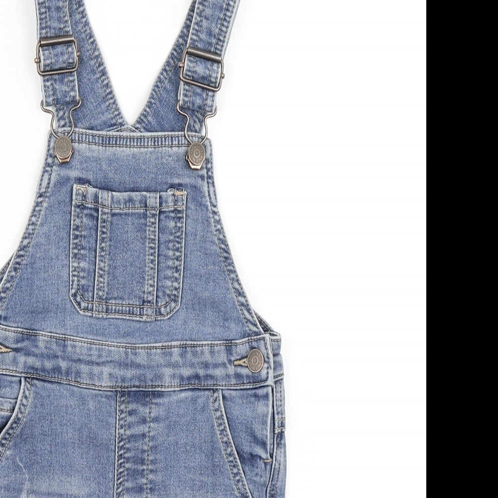 NEXT Boys Blue  Denim Dungaree Shorts Shorts Size 2-3 Years