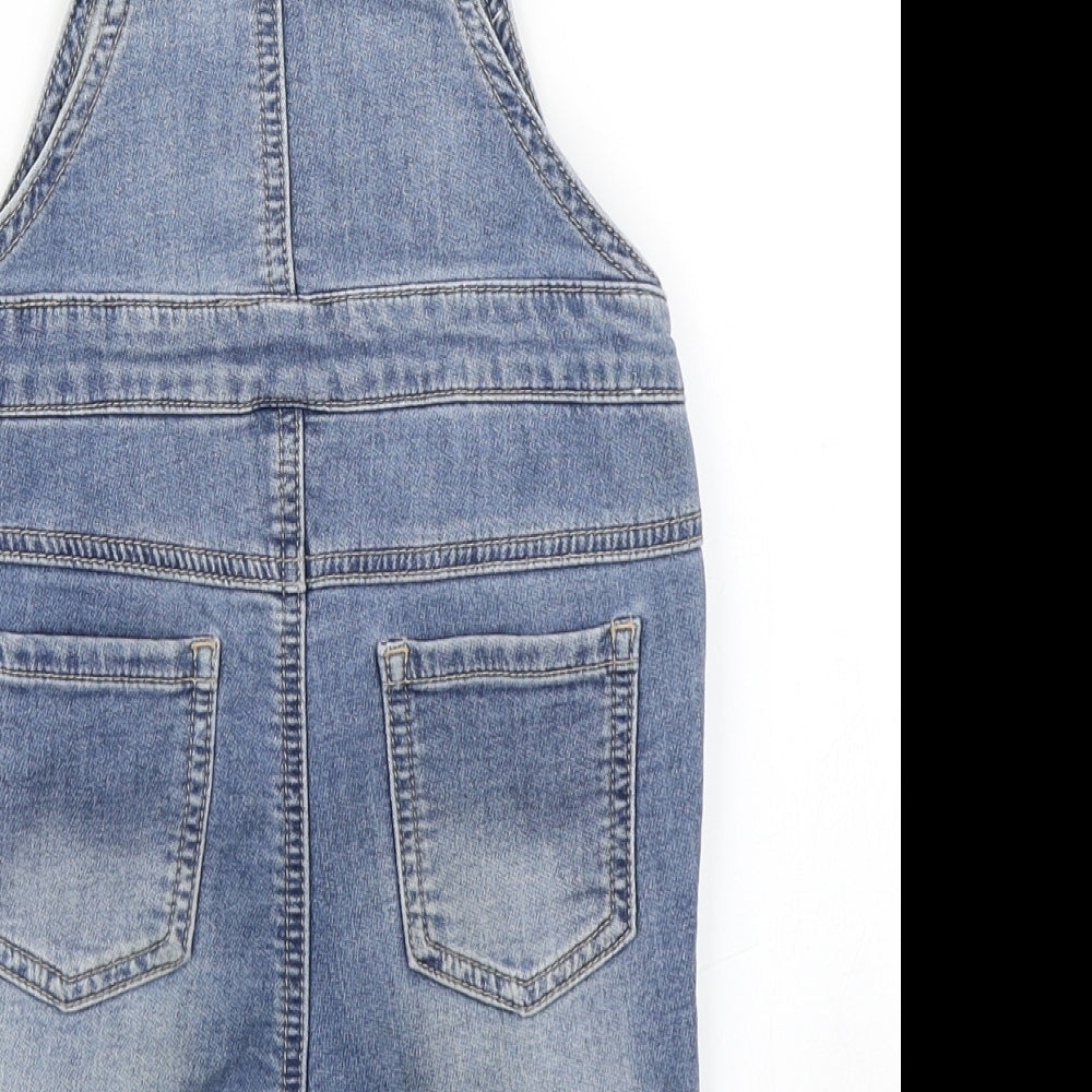 NEXT Boys Blue  Denim Dungaree Shorts Shorts Size 2-3 Years