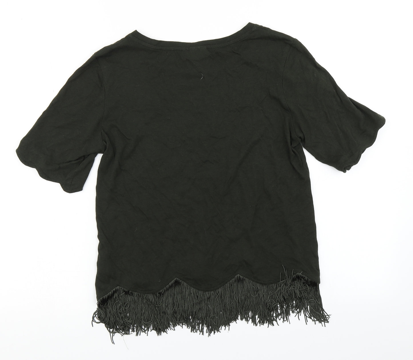 Topshop Womens Green   Basic T-Shirt Size 8