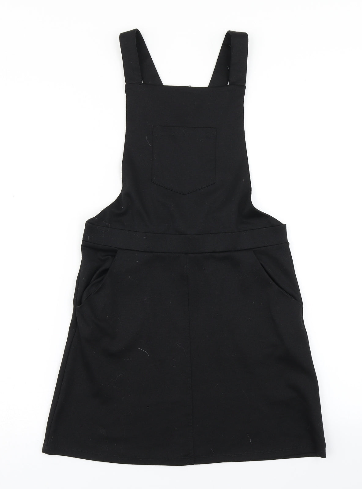 YD Girls Black   Pinafore/Dungaree Dress  Size 12-13 Years