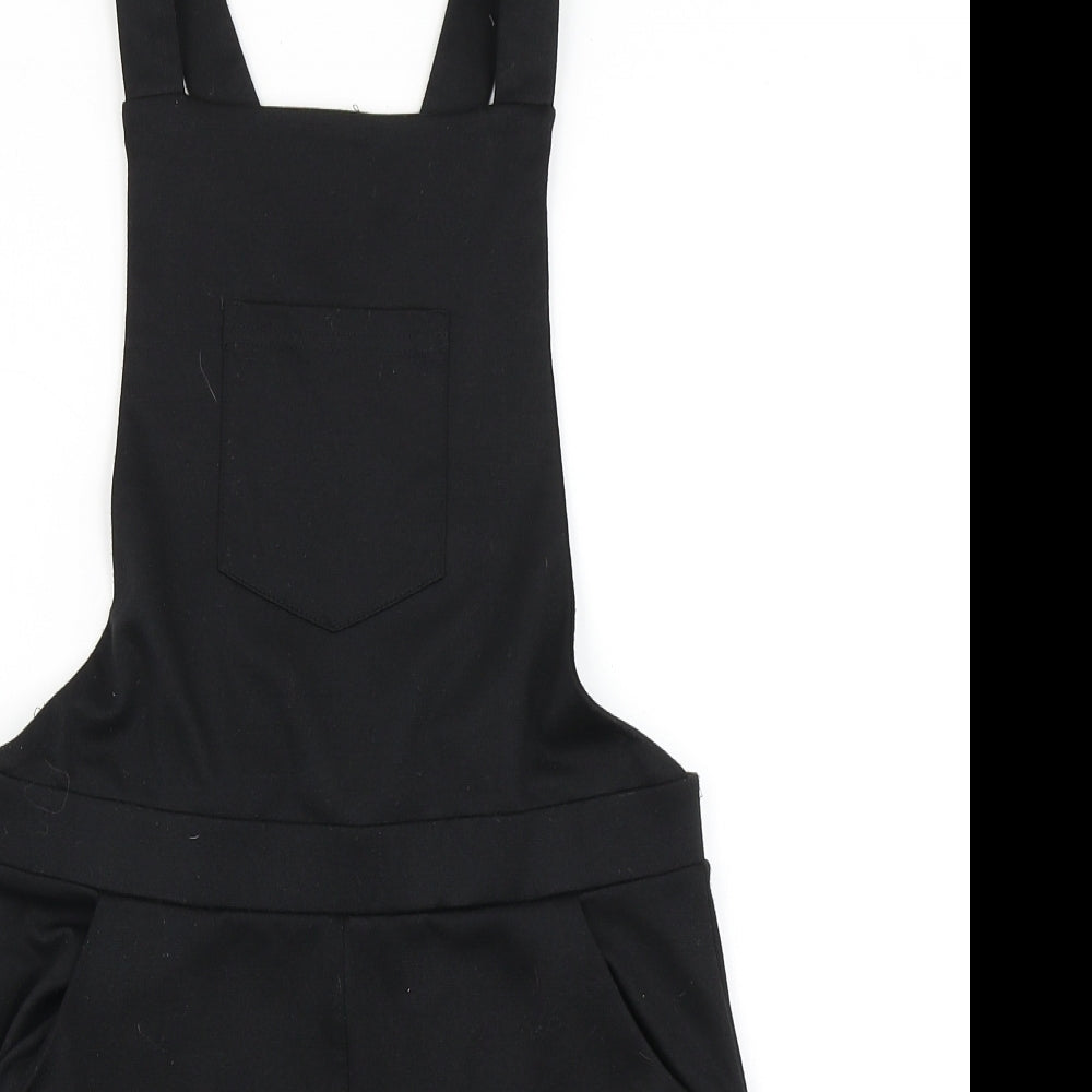YD Girls Black   Pinafore/Dungaree Dress  Size 12-13 Years