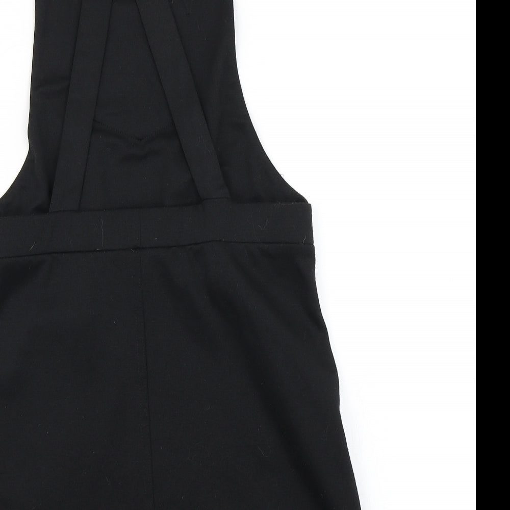 YD Girls Black   Pinafore/Dungaree Dress  Size 12-13 Years