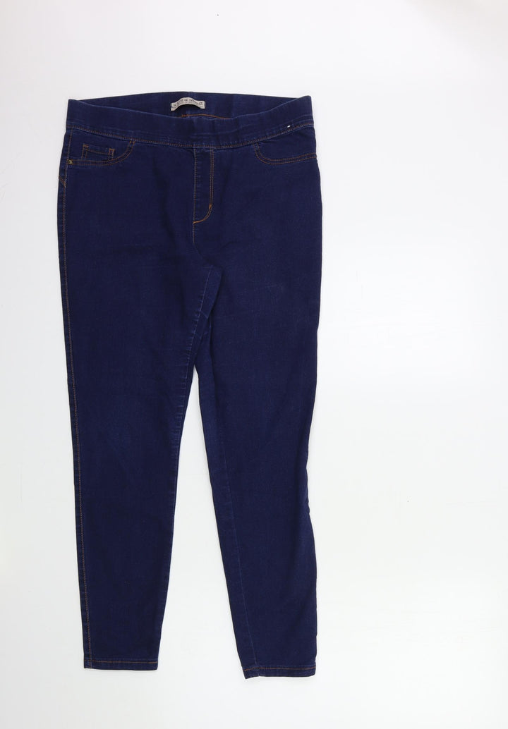 Denim & Co. Womens Blue Denim Skinny Jeans Size 14 L27 in