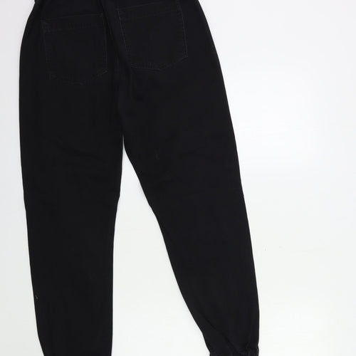 JDY Womens Black  Denim Tapered Jeans Size 10 L28 in