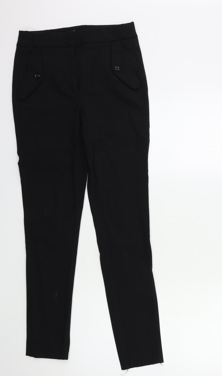 H&M Womens Black   Trousers  Size 8 L28 in