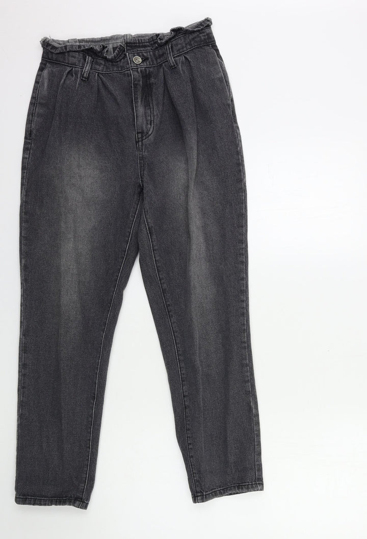 reality Womens Black  Denim Mom Jeans Size S L26 in