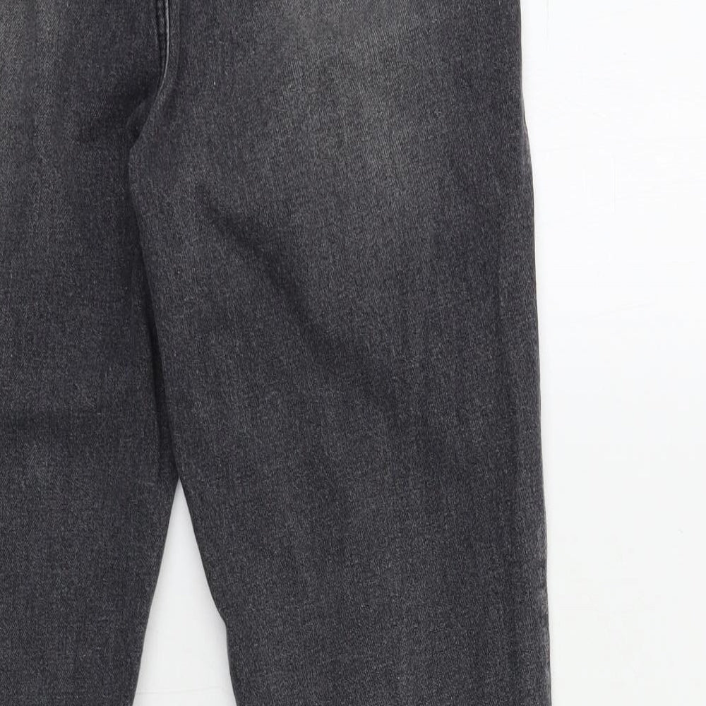 reality Womens Black  Denim Mom Jeans Size S L26 in