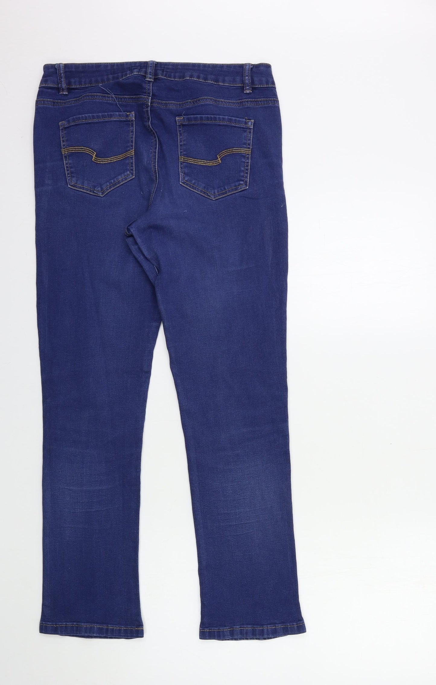 TU Womens Blue  Denim Straight Jeans Size 12 L28 in