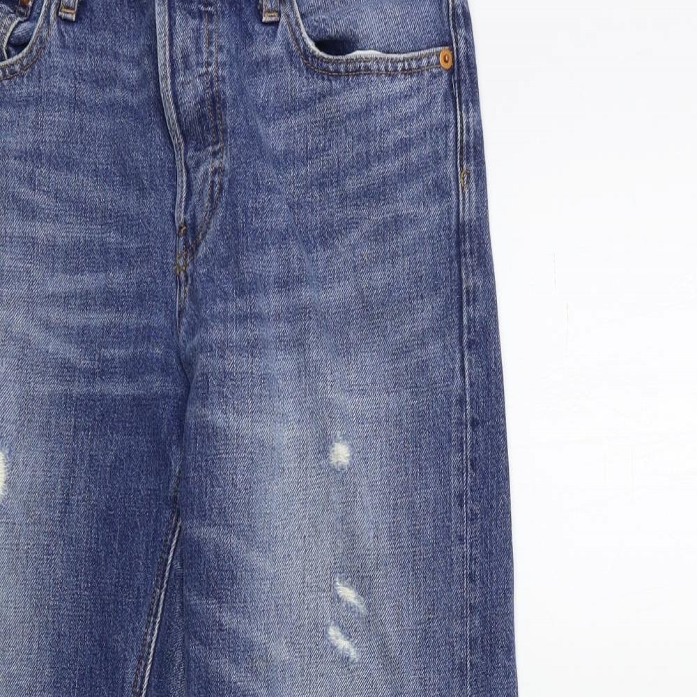 Gap Womens Blue  Denim Mom Jeans Size 27 in L25 in
