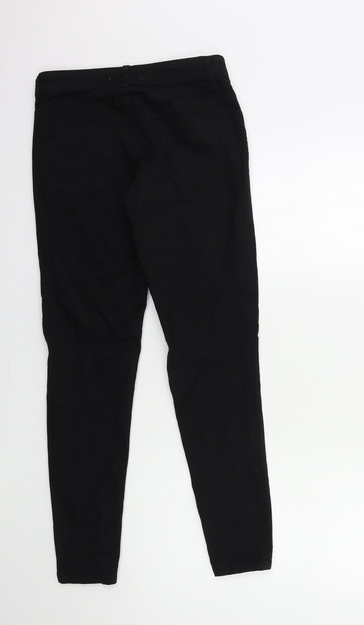Denim & Co. Womens Black  Denim Skinny Jeans Size 10 L28 in