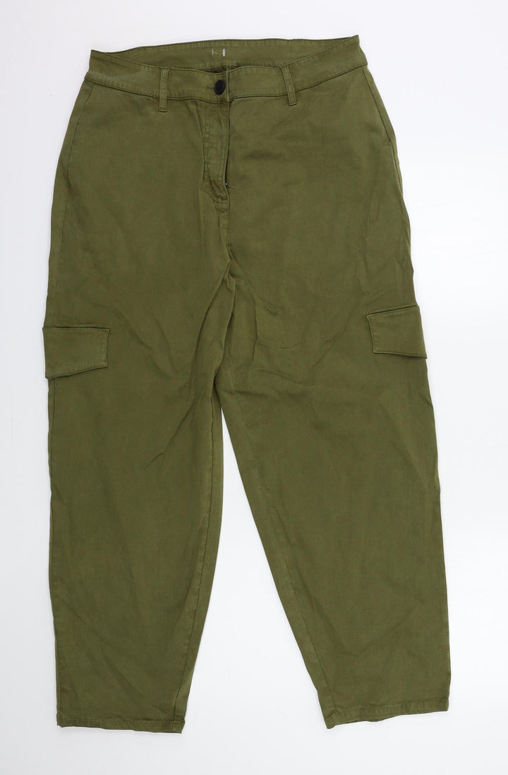Preworn Womens Green Denim Skinny Jeans Size 32 in L28 in