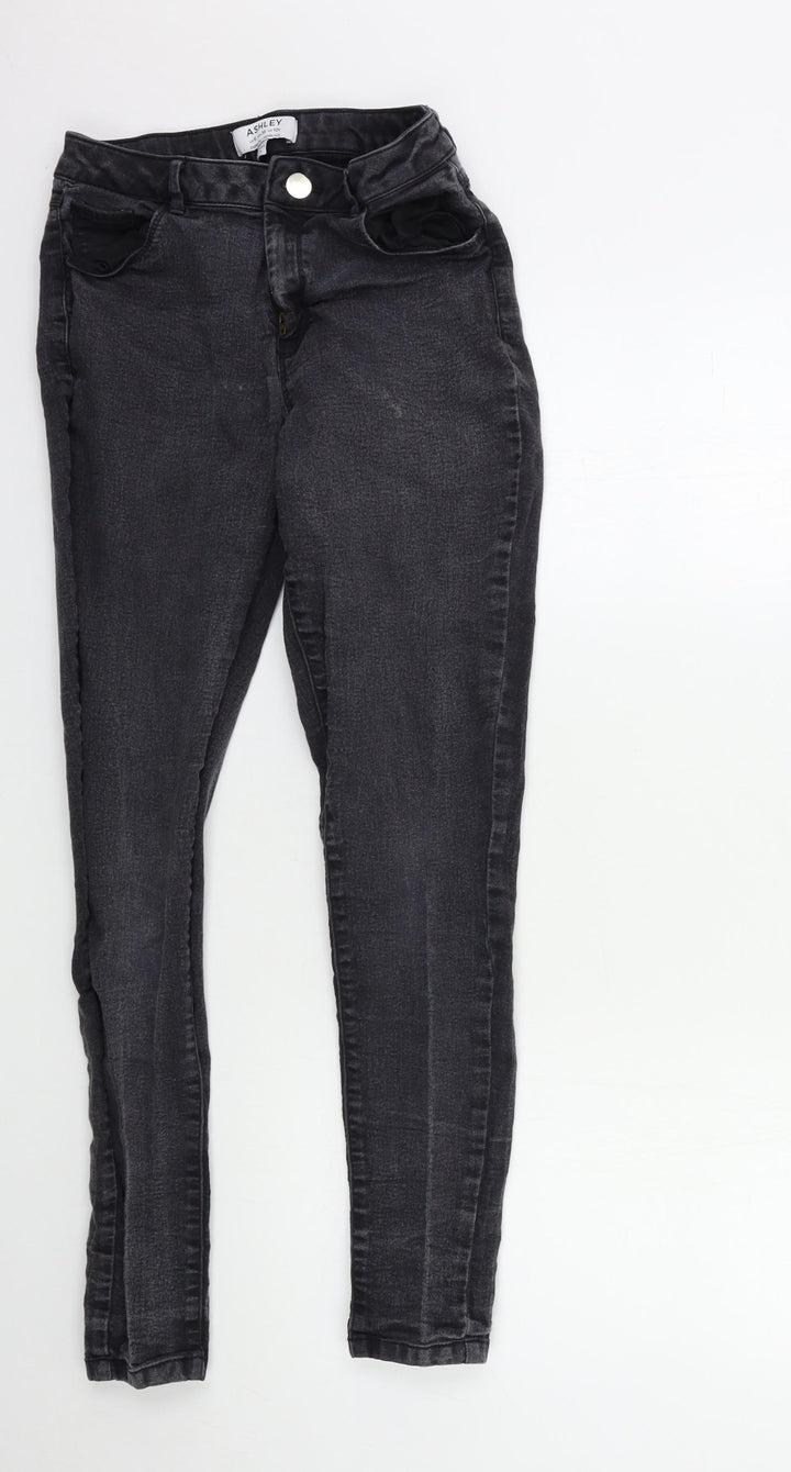 Dorothy Perkins Womens Black Denim Skinny Jeans Size 10 L29 in