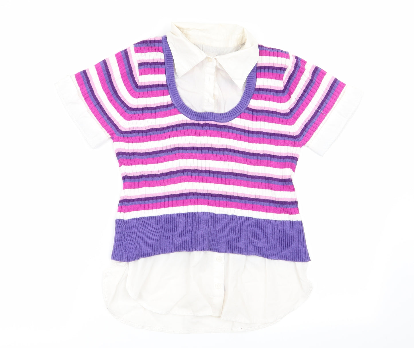 evie Womens Multicoloured Striped  Pullover Jumper Size 12  - shirt/jumper