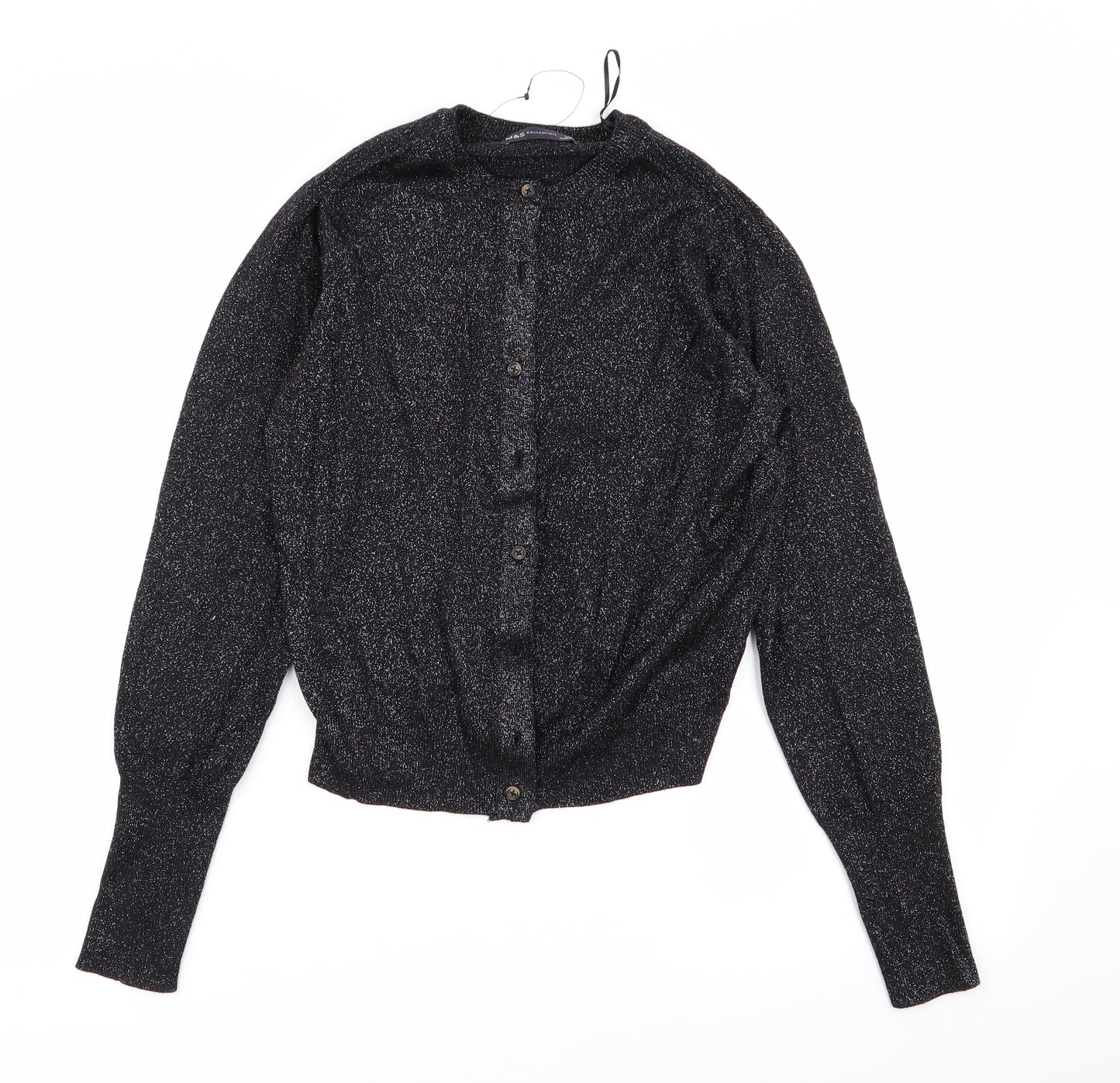 M&S Womens Black   Cardigan Jumper Size 12