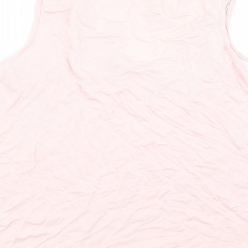 Asda George Womens Pink Solid  Top Pyjama Top Size 12