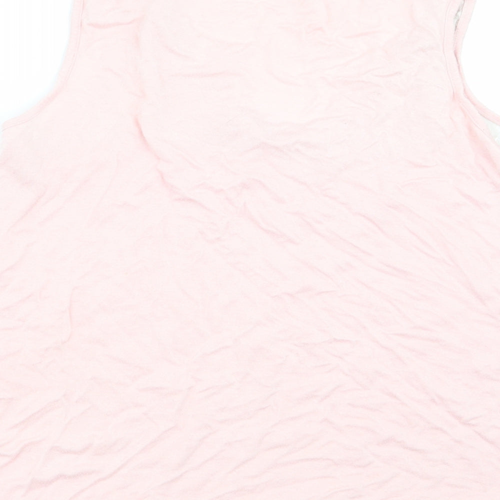 Asda George Womens Pink Solid  Top Pyjama Top Size 12