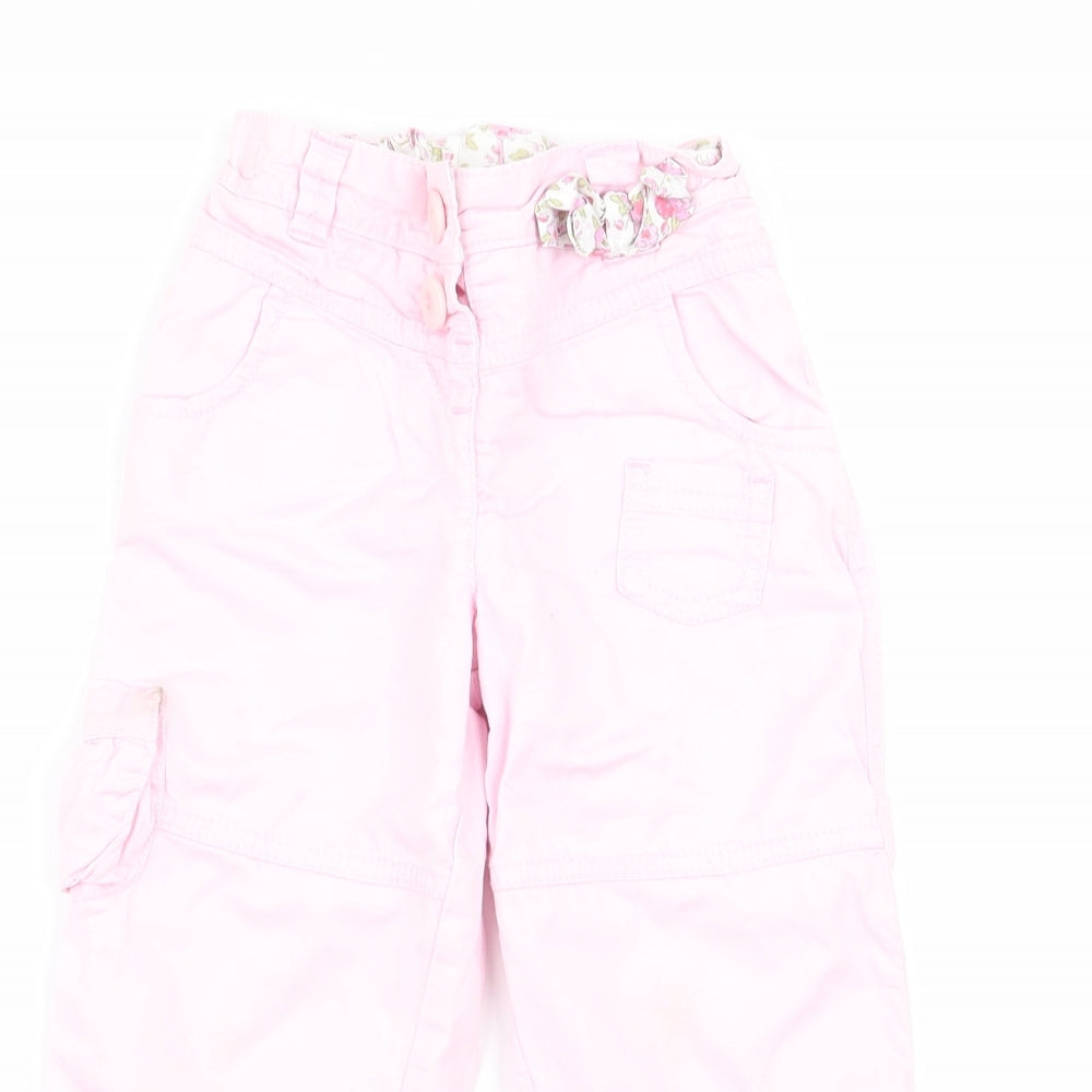 NEXT Girls Pink   Cargo Trousers Size 2-3 Years