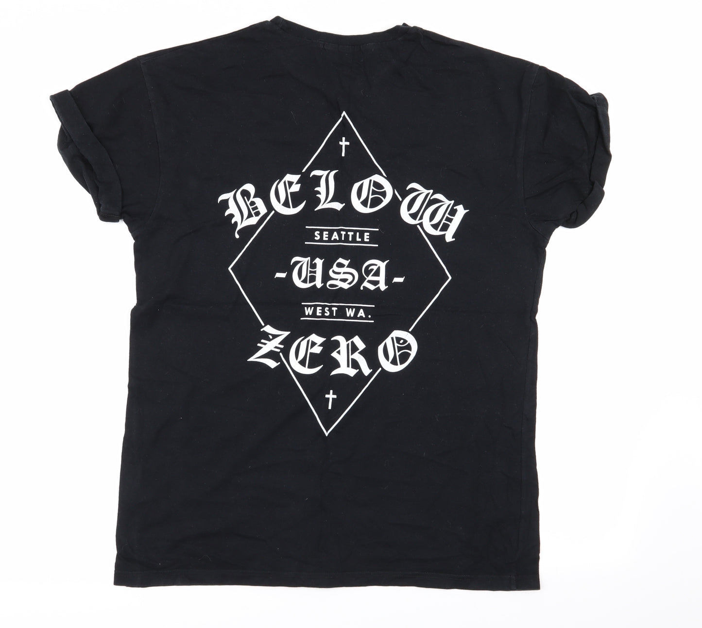 Topman Mens Black    T-Shirt Size M