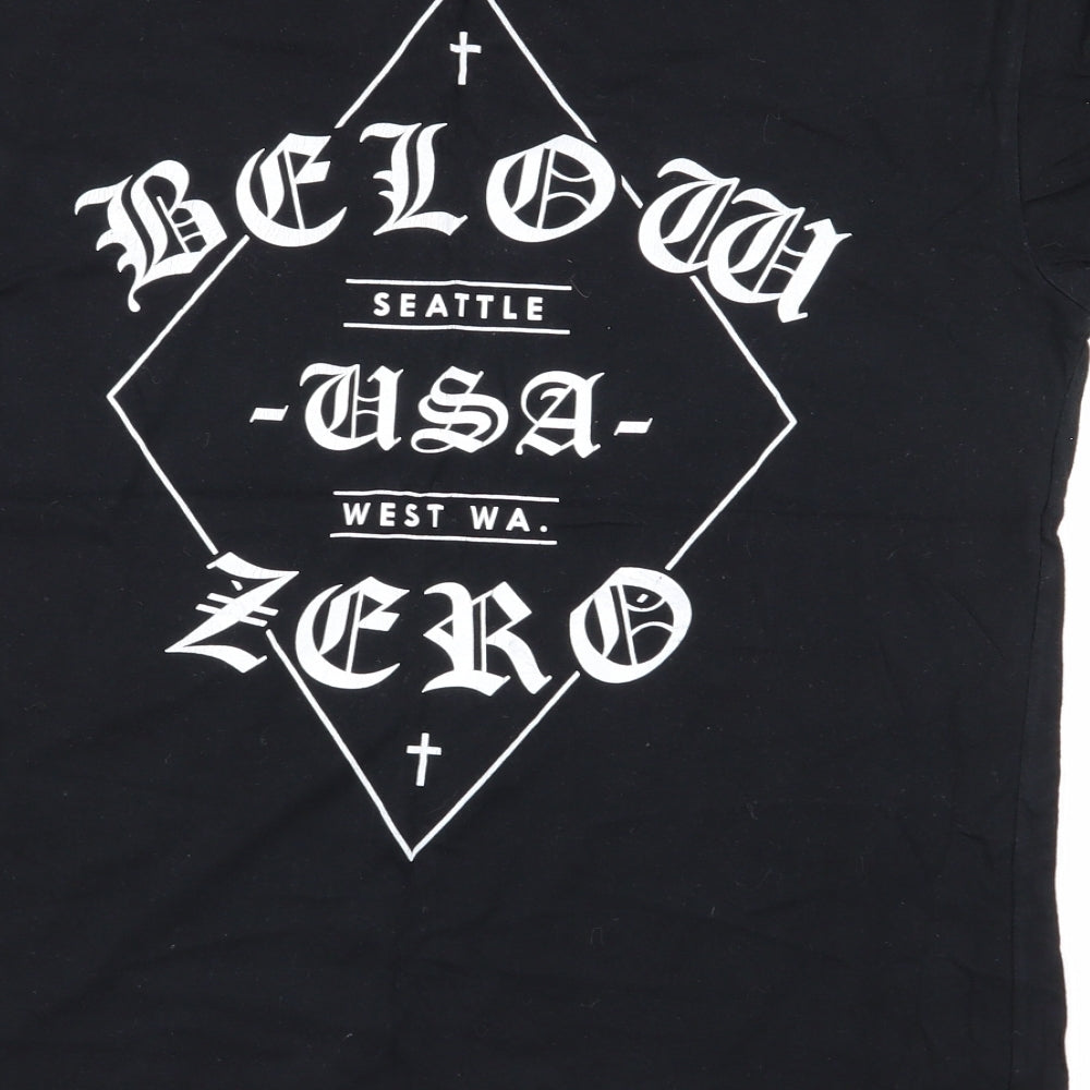 Topman Mens Black    T-Shirt Size M