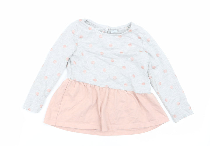 TU Girls Multicoloured Polka Dot  Basic T-Shirt Size 2-3 Years