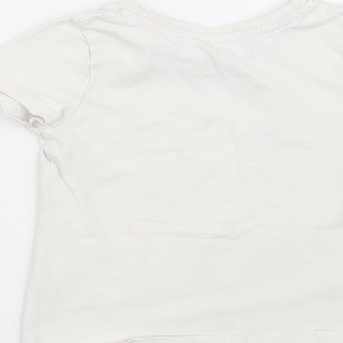 Nutmeg Girls White   Basic T-Shirt Size 2-3 Years