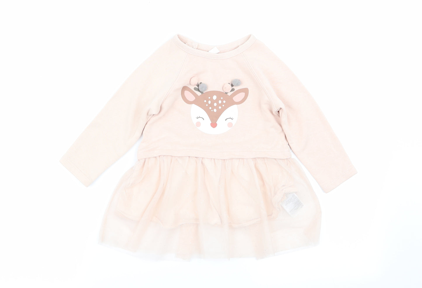 H&M Girls Beige   Jumper Dress  Size 18 Months