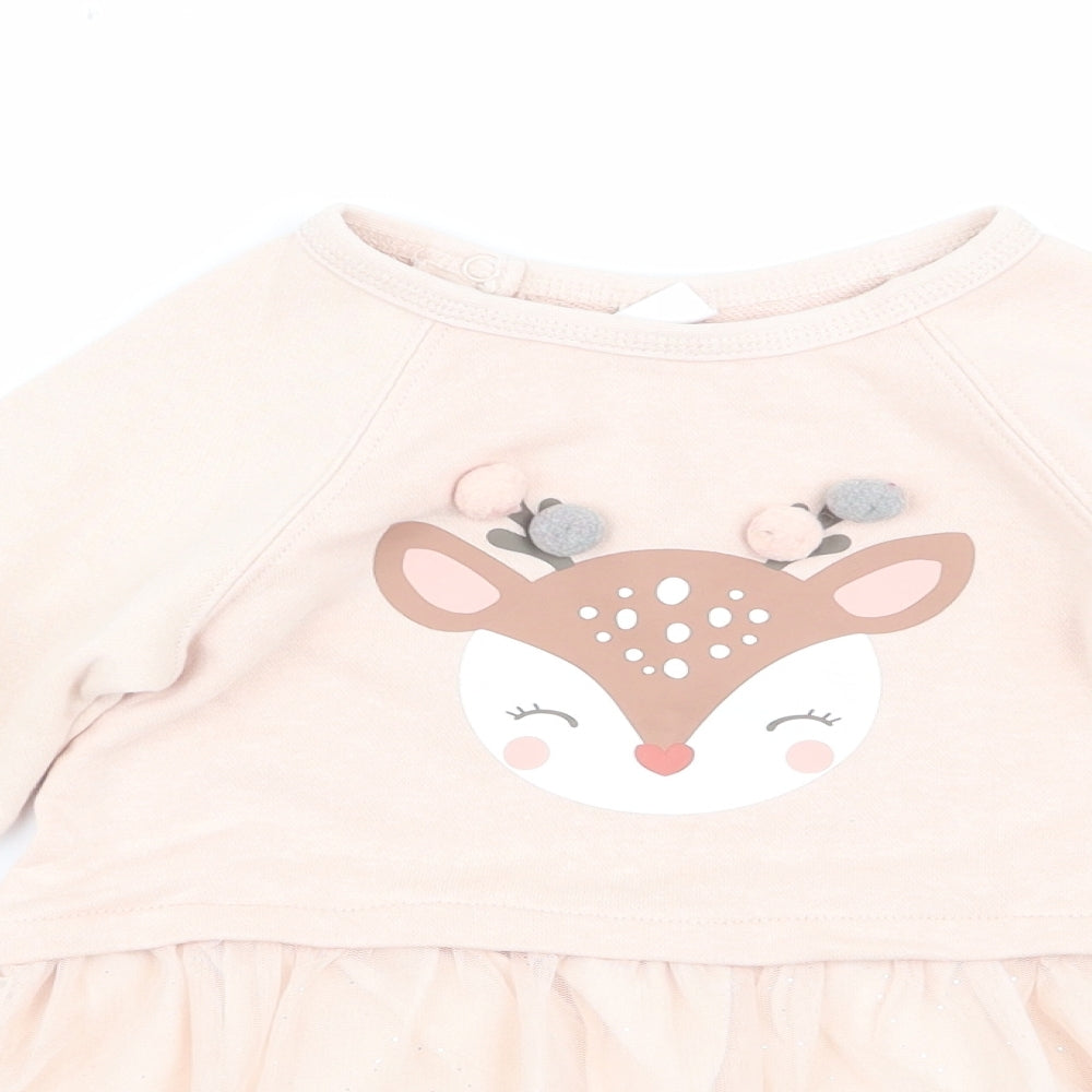H&M Girls Beige   Jumper Dress  Size 18 Months
