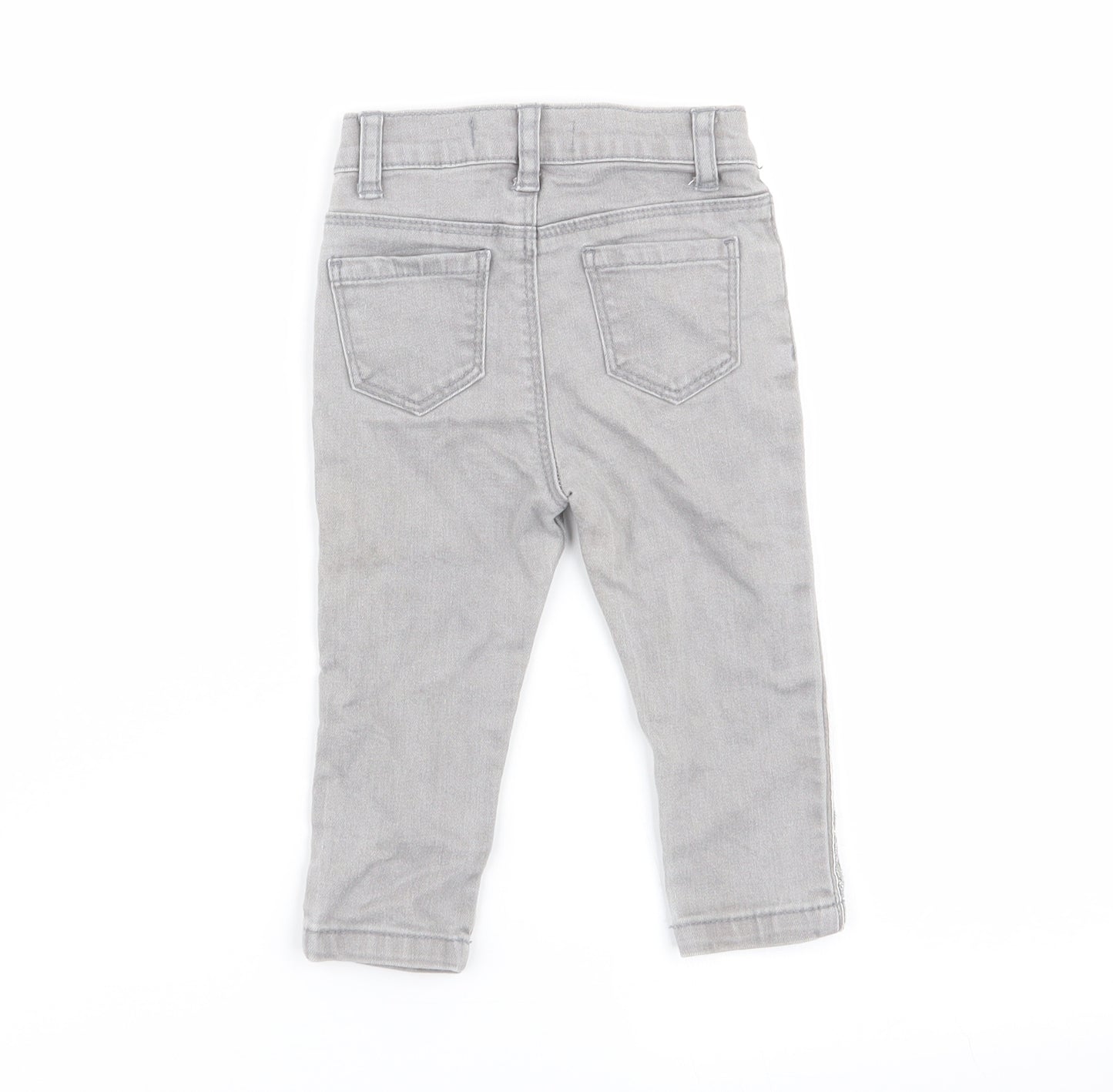 denim and co Girls Grey   Cargo Jeans Size 9-12 Months  - skinny jeans