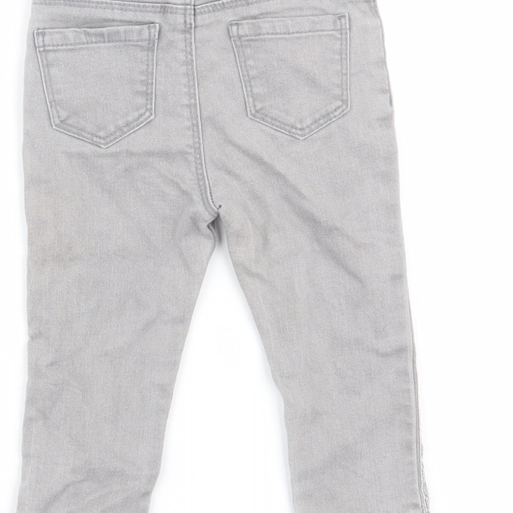 denim and co Girls Grey   Cargo Jeans Size 9-12 Months  - skinny jeans